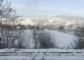 Romanya'dan karlı doğa manzarası