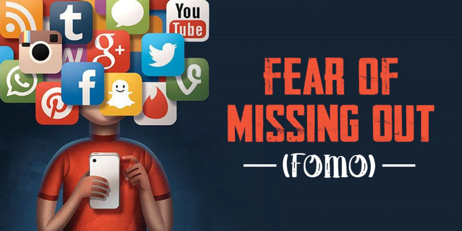 FOMO (fear of missing out) illüstrasyon