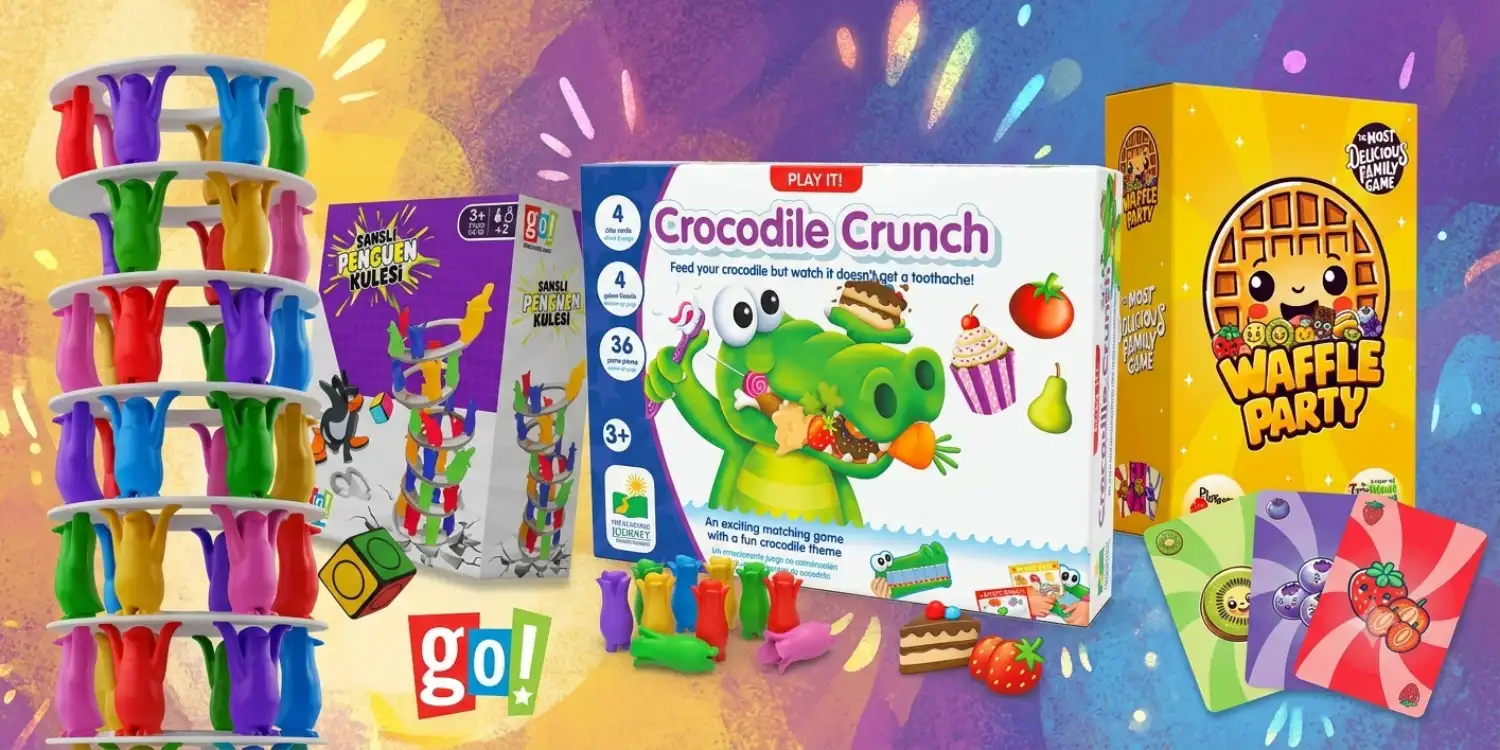 Crocodile Crunch, Waffle Party, Şanslı Penguen Kulesi kutu oyunları